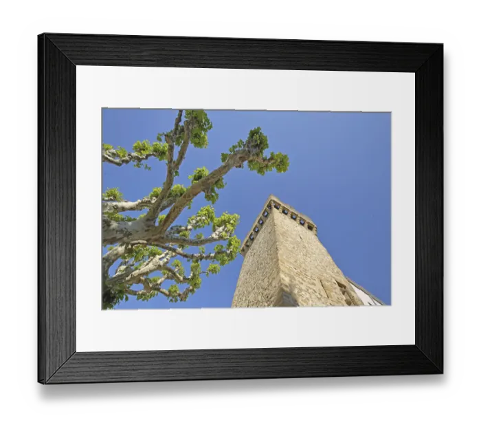 Framed Print : Historic defence defence tower Tour de Tivoli with battlements