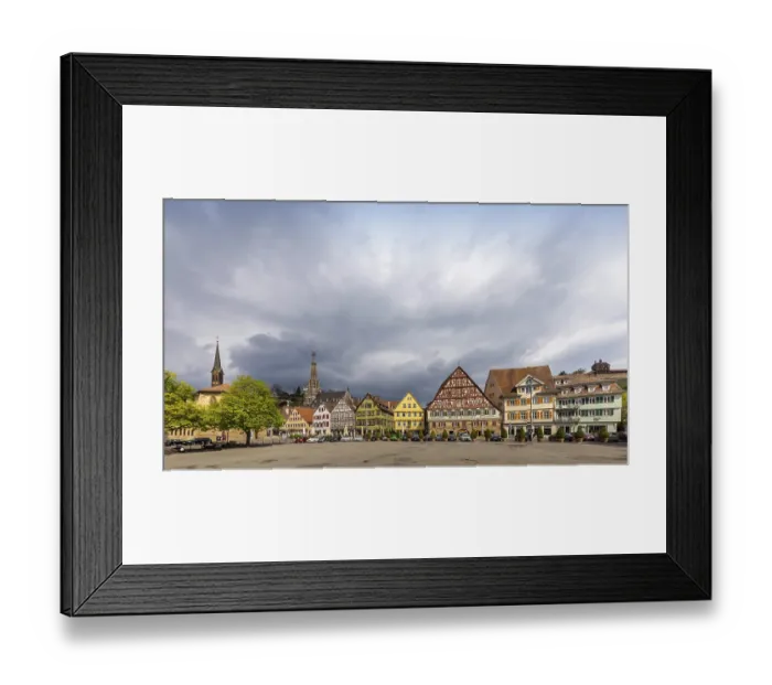Framed Print : Half-timbered houses on the market square Framed Print : Half-timbered houses on the market square
