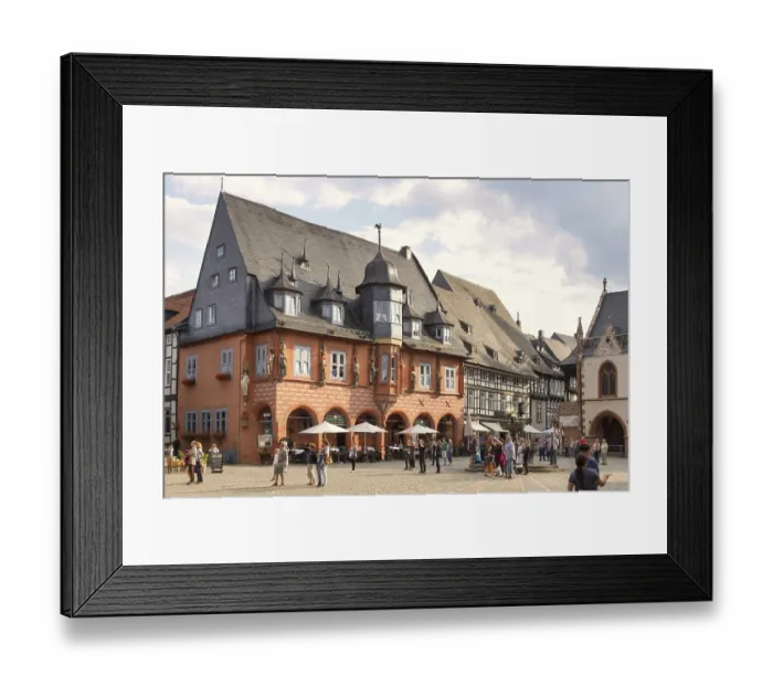 Framed Print : Old Town Goslar, Market Square, 06 Framed Print : Old Town Goslar, Market Square, 06