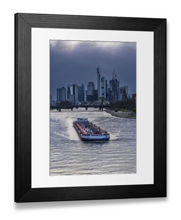 Framed Print : Skyline of Frankfurt am Main, skyscrapers