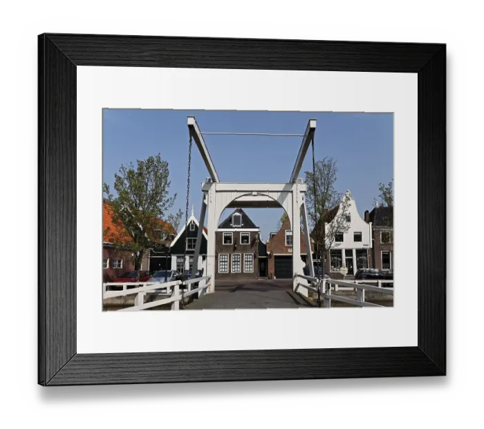Framed Print : Wooden drawbridge, lift bridge