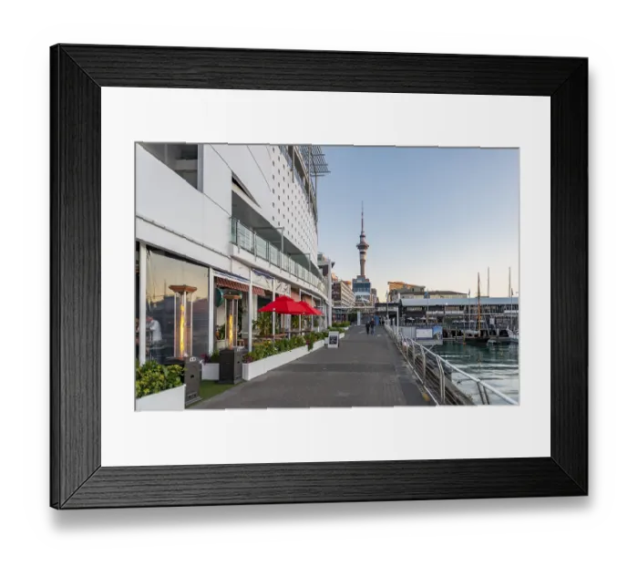Framed Print : View of the Sky Tower from Princes Wharf Framed Print : View of the Sky Tower from Princes Wharf