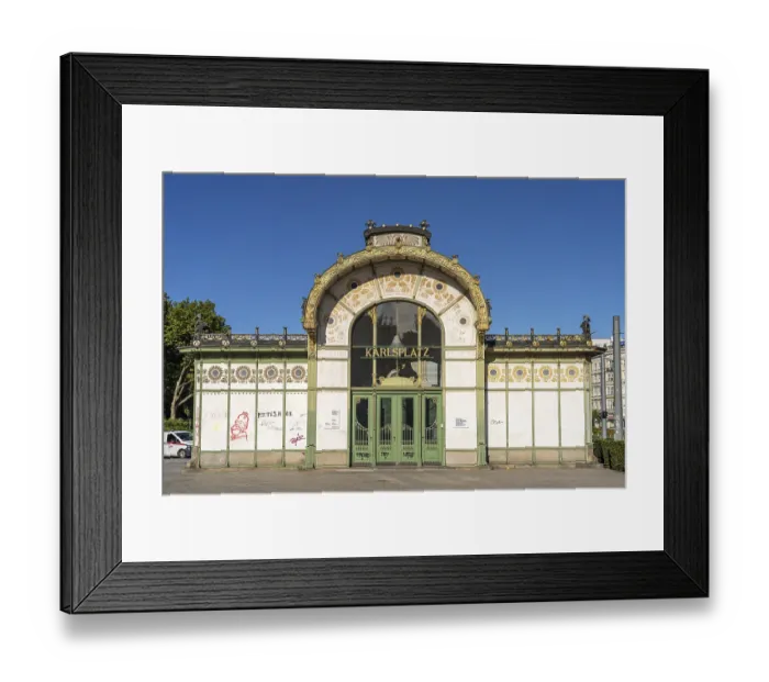 Framed Print : Karlsplatz underground station in Art Nouveau style