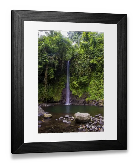 Framed Print : Waterfall cascade Bombaim in the jungle interior of Sao Tome Framed Print : Waterfall cascade Bombaim in the jungle interior of Sao Tome