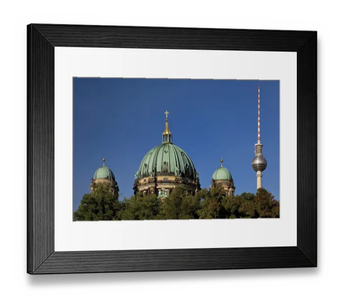 Framed Print : Berlin Cathedral and TV Tower, Mitte