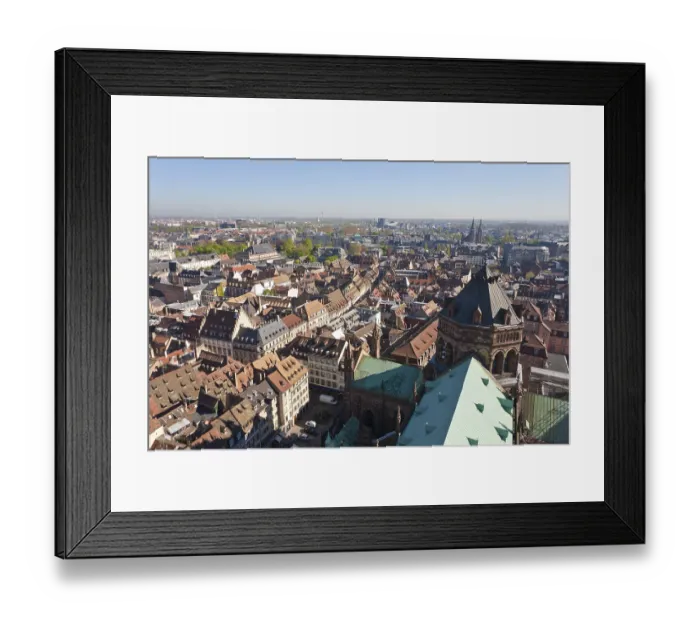 Framed Print : View from the cathedral on Strasbourg