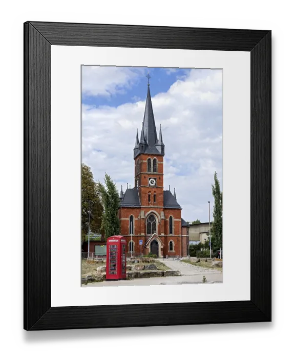 Framed Print : Neo-Gothic parish church of St Framed Print : Neo-Gothic parish church of St