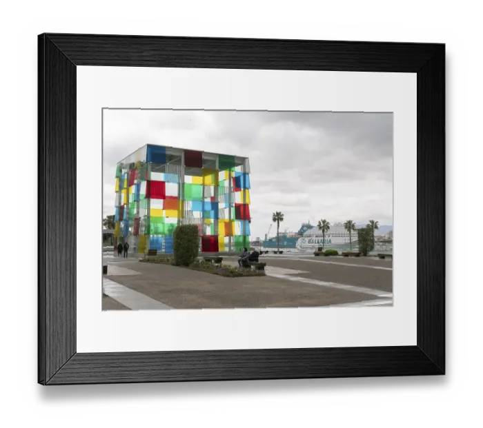 Framed Print : Centre Pompidou Malaga at the port Framed Print : Centre Pompidou Malaga at the port