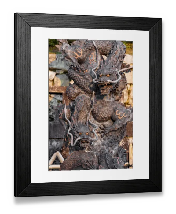 Framed Print : Twin Dragon Statue, Kiyomizu-dera Temple Framed Print : Twin Dragon Statue, Kiyomizu-dera Temple