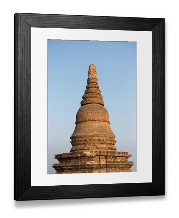 Framed Print : Small stupa atop the terrace of Pyathada Paya in Bagan