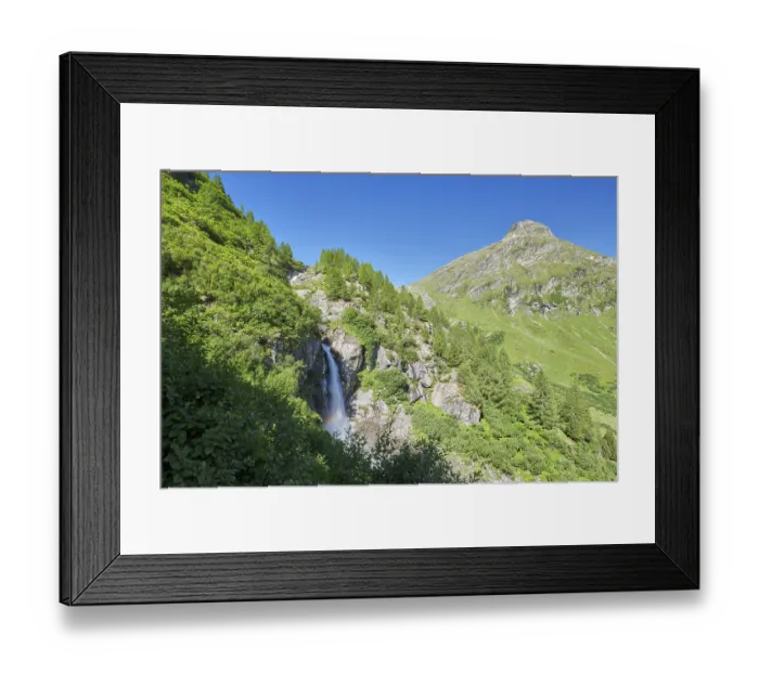 Framed Print : Waterfall with front Kesselkopf