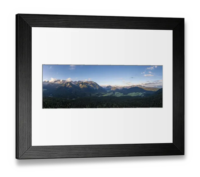 Framed Print : Mountain panorama, evening mood