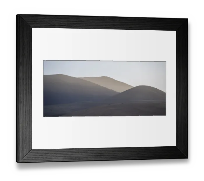 Framed Print : Mountain silhouette, Kyrgyzstan, Asia