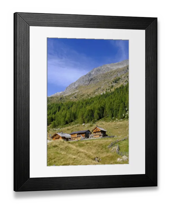 Framed Print : Staller Almen, high valley, Staller Sattel