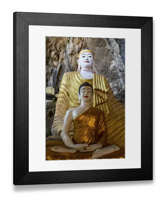 Framed Print : Caved filled with buddhas, Saddan cave