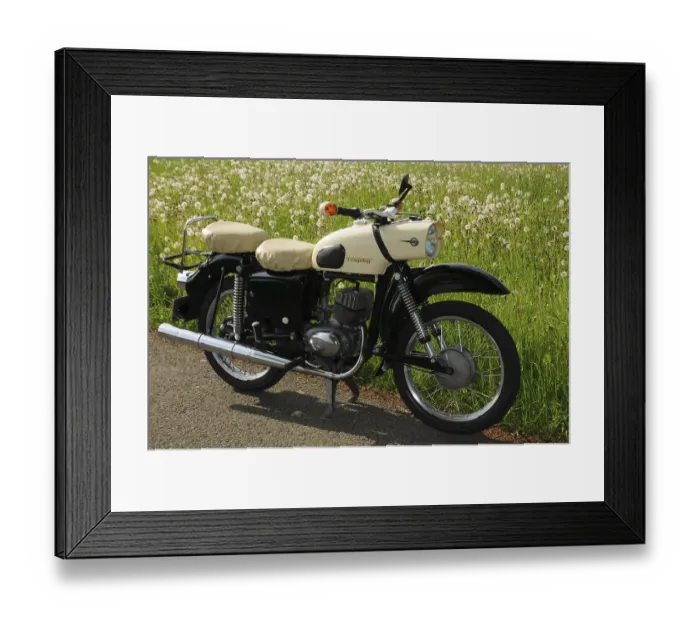 Framed Print : Vintage motorbike from the GDR MZ ES 150 Framed Print : Vintage motorbike from the GDR MZ ES 150