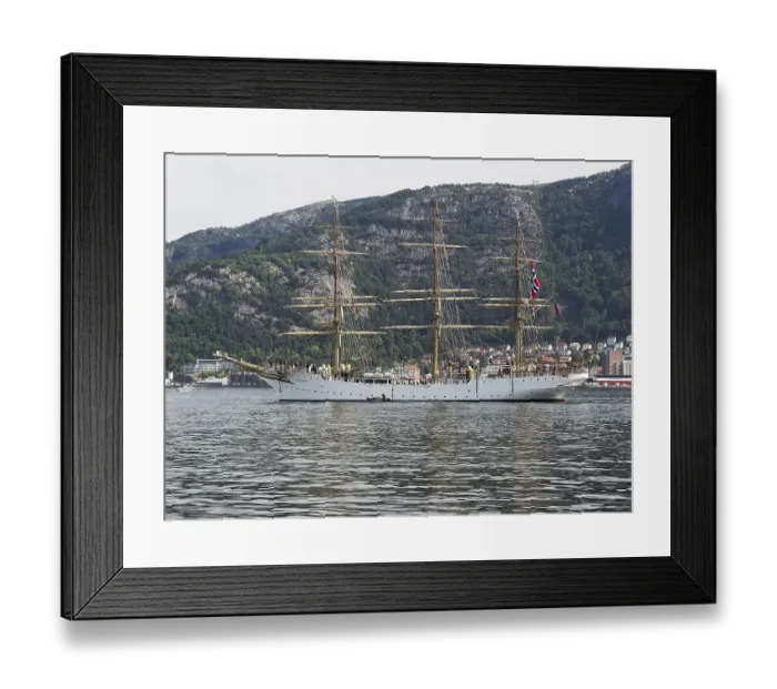 Framed Print : Tall ships, three-master, Norwegian sail training ship Framed Print : Tall ships, three-master, Norwegian sail training ship