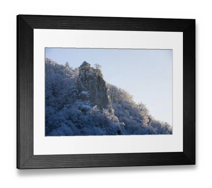 Framed Print : Limestone rock, snow, frost, winter Framed Print : Limestone rock, snow, frost, winter