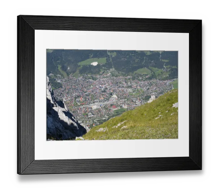 Framed Print : View from the Karwendel to Mittenwald