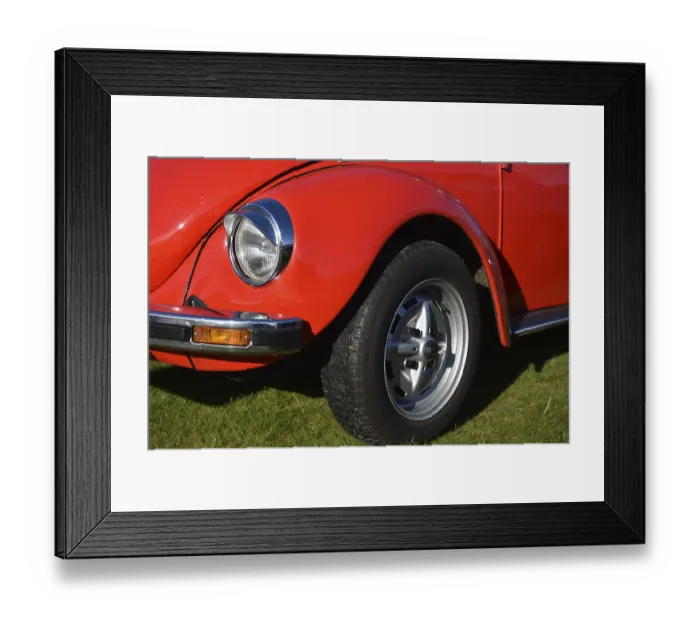 Framed Print : VW Beetle, at a classic car meeting in Buesum