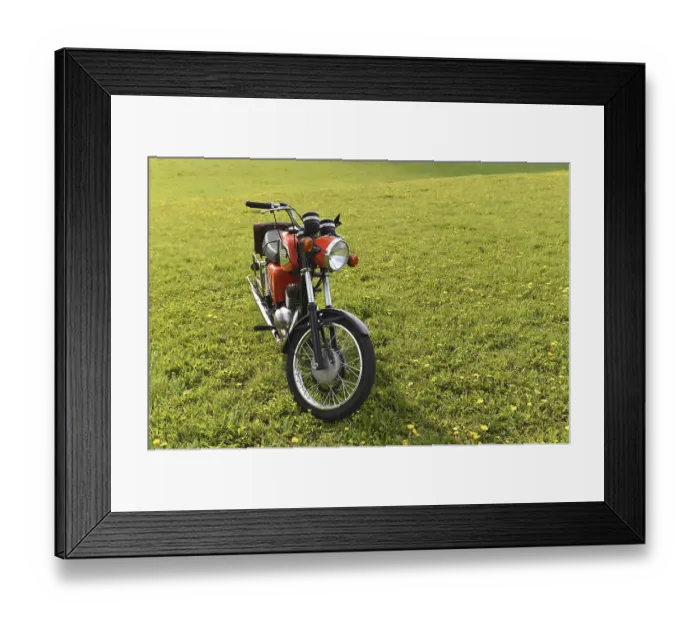 Framed Print : Oldtimer, DDR motorbike MZ TS 125 Framed Print : Oldtimer, DDR motorbike MZ TS 125