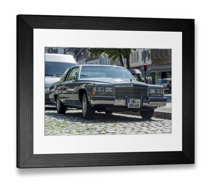 Framed Print : Classic car Cadillac Coupe DeVille