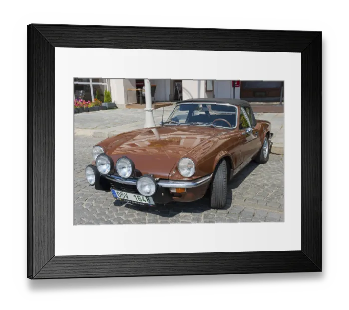 Framed Print : Vintage Triumph Spitfire, Premysla Otakara II Square