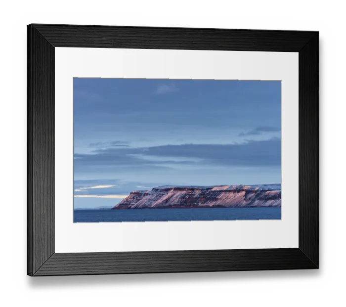 Framed Print : Steep mountains in evening light