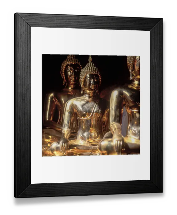 Framed Print : Golden Buddha statues in the temple Wat Chiang Man Framed Print : Golden Buddha statues in the temple Wat Chiang Man