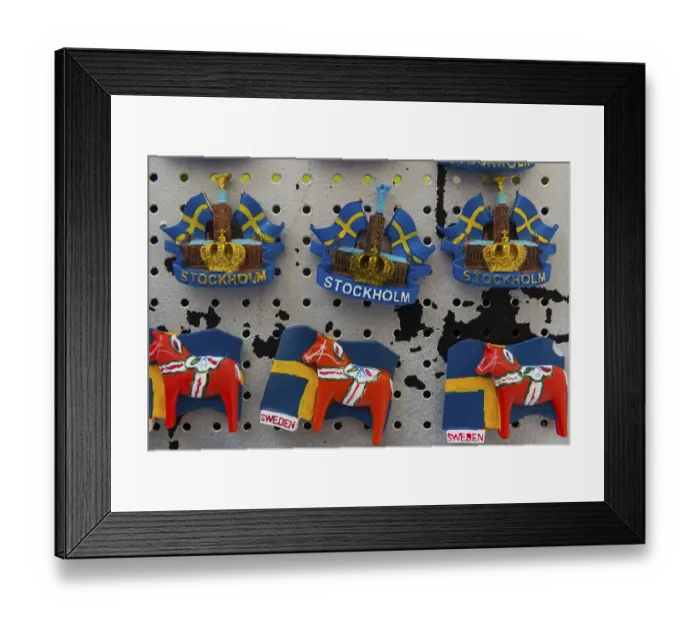 Framed Print : Fridge magnets, souvenir, souvenir