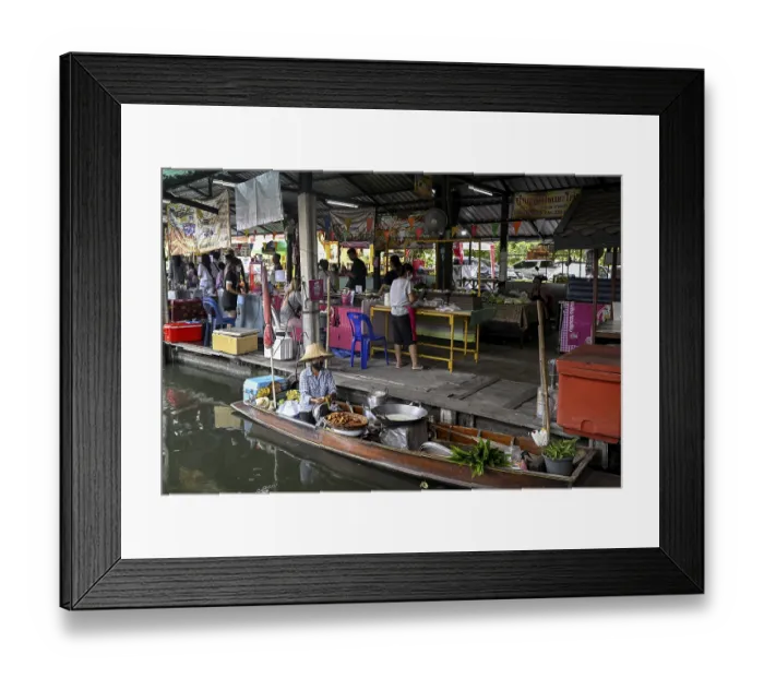 Framed Print : Wat Saphan Floating Market, Wat Saphan Framed Print : Wat Saphan Floating Market, Wat Saphan