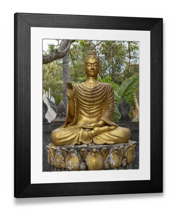 Framed Print : Buddha image at Wat Choumkhong