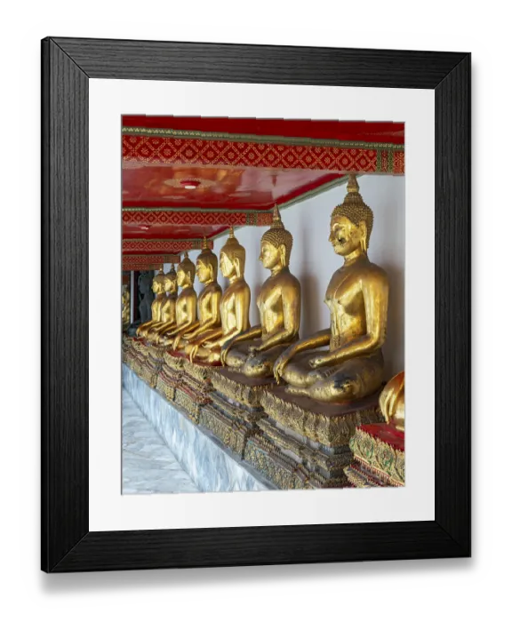 Framed Print : Buddha images at Phra Rabiang cloister