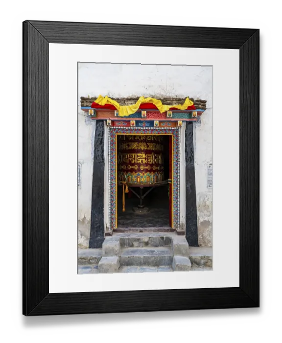Framed Print : Praying wheels, in Lo-Manthang village Framed Print : Praying wheels, in Lo-Manthang village