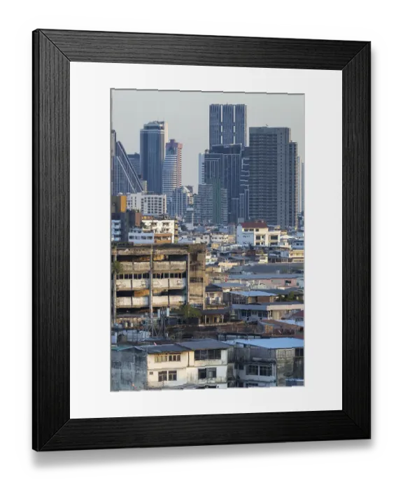 Framed Print : Panorama from Golden Mount, skyline of Bangkok Framed Print : Panorama from Golden Mount, skyline of Bangkok