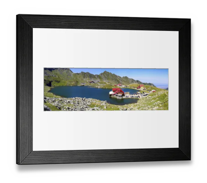 Framed Print : Romania: Lake Balea (Romanian: Balea Lac) from above
