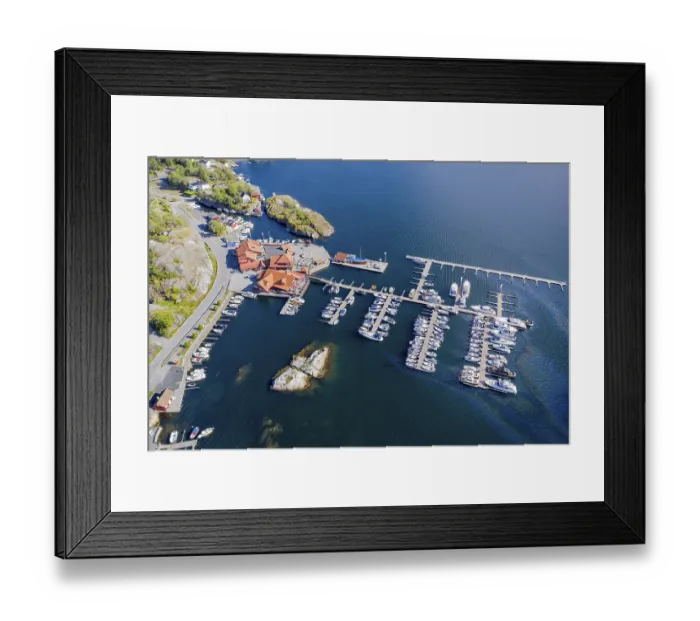 Framed Print : Aerial view of boats in a marina Framed Print : Aerial view of boats in a marina