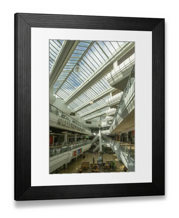Framed Print : Interior of The Galleries Shopping Centre