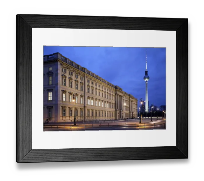 Framed Print : View of the Humboldt Forum and the Fensehturm at Alexanderplatz