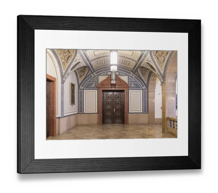 Framed Print : Wandelhalle, interior design of the town hall in Chemnitz