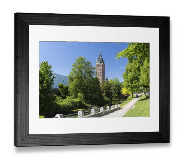 Framed Print : Breiter Turm, an old defence tower next to a former town gate