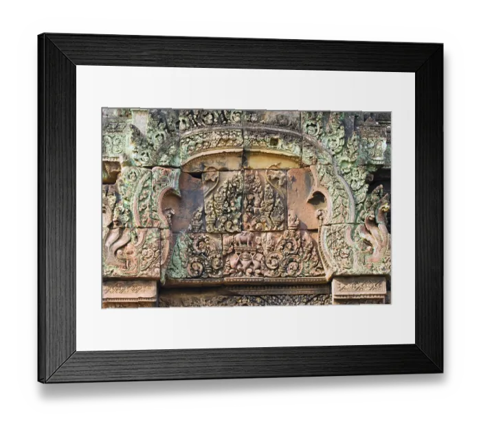 Framed Print : Carved wall, Banteay Prei Temple