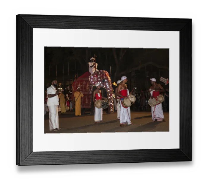 Framed Print : Drummers in traditional costumes