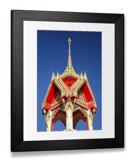 Framed Print : Ornate roof of a spire, Wat Chalong temple