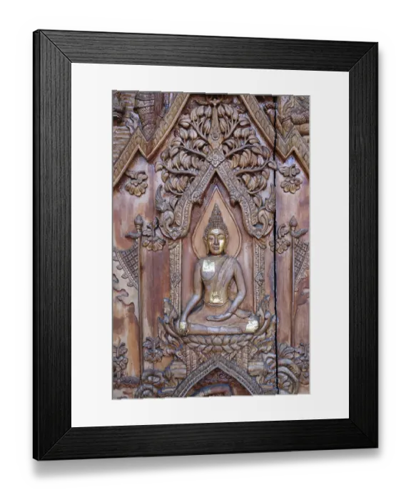 Framed Print : Meditating buddha, Wat Wang Wiwekaram