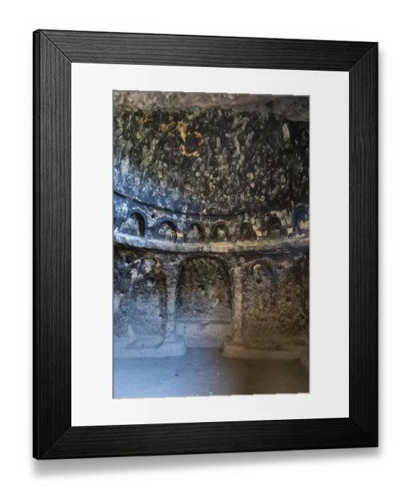 Framed Print : Ornamented cave in the great buddhas in Bamyan