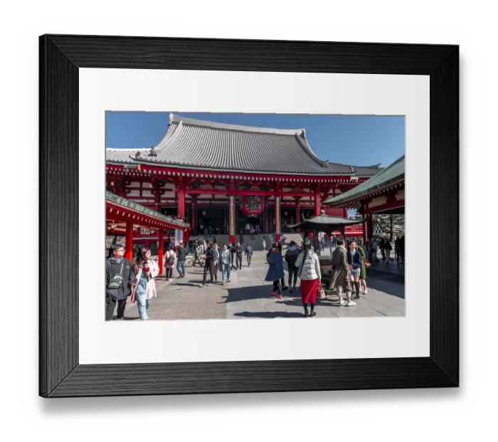 Framed Print : Buddhist temple complex, Asakusa Shrine or Senso-ji Temple