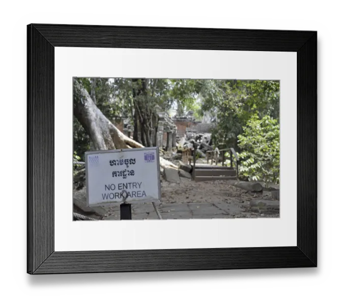 Framed Print : The Ta Prohm temple is being restored with Indian aid Framed Print : The Ta Prohm temple is being restored with Indian aid