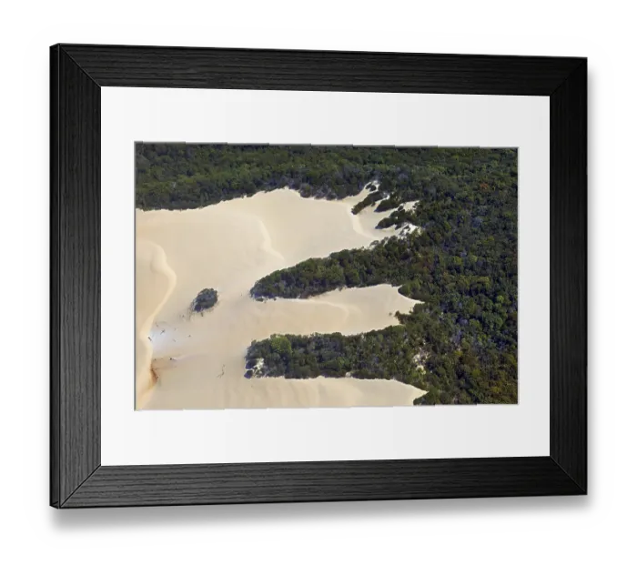 Framed Print : Aerial View, Sand, Beach, Forest Framed Print : Aerial View, Sand, Beach, Forest
