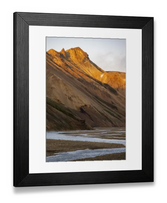 Framed Print : Rhyolite mountains and river Joekulgilskvisl Framed Print : Rhyolite mountains and river Joekulgilskvisl